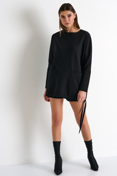 Shan Sofia Long sleeve top with front pockets